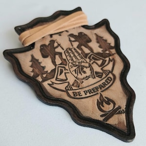 Scout&#39;s Pride: Leather Neckerchief Woggle Set for Scouting Adventures