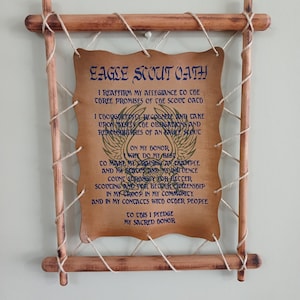 Eagle Scout Elegance: Leder Wand-Accessoires-Set mit Eagle Scout Schwur