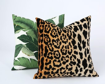 Leopard Velvet Pillow Cover, Animal Print Pillow Cover 10 Sizes