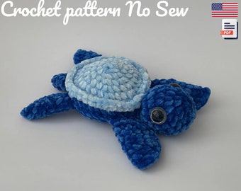 Handmade Crochet Sea Turtle Pattern - Step by Step Instructions