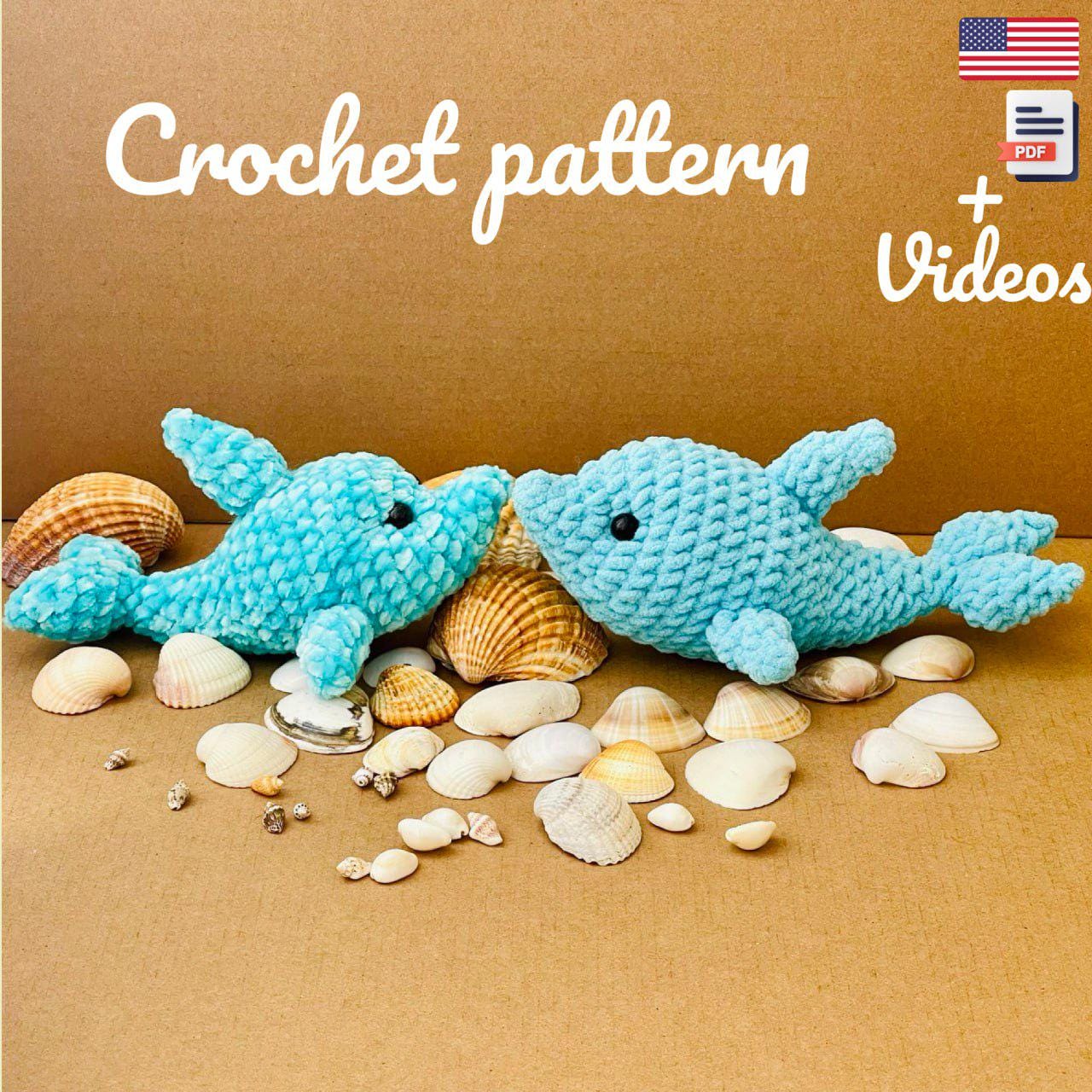 40 Dolphin Crochet Patterns for Ocean-Inspired Amigurumi, Gifts, and Nursery Decor 4 Easy-to-Follow Dolphin Crochet
