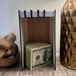 Hidden Storage Book Box - Conceal electronics, supplies out of view behind REAL books. Webster Dictionary Set. Perfect to stage your Office!