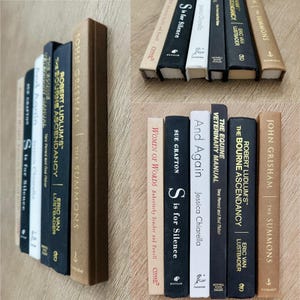 Custom Trimmed Book Spines From Used Novels | Cut REAL Books for Secret Doors, DIY  Wall Art, Faux book facade ....  Customizable Colors!