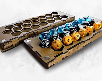 File svg DnD dice box, unique one set ded storage, dungeons & dragons economic minimal chest, wooden d20 kit , 4mm 4 mm chip, DM dice vault
