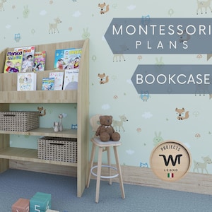 Libreria Montessori per bambini, piani di costruzione, regalo per bimbi, scuola, educazione, autonomia figli, tutorial montessoriano bambini