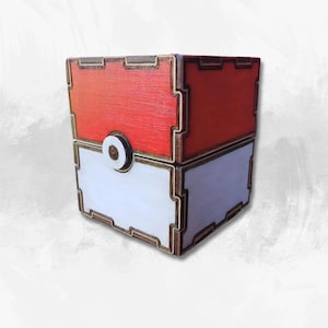 Porta carte Pokemon Svg File, custodia pokemon in legno, cover carte, organizzatore di carte collezionabili Pokemon, gioco di carte pokemon