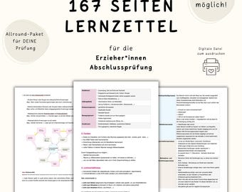 167 Lernzettel für Erzieher*innen
