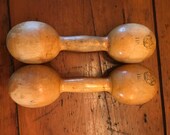 Vintage Barbells Set of 2 Antique Exercise Equipment 1 lb each