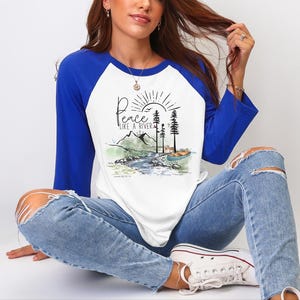 Christliches Raglan-Shirt, Unisex, auf Glauben basierendes Dreiviertel-Ärmel-T-Shirt, Bibel-Vers-Shirt, religiöses Geschenk, spirituelles Kleid, 3/4 Ärmel-Shirt