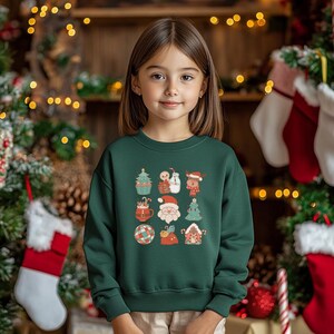 Sweat-shirt Garçon Imprimé Père Noël - Polaire Douce, Idéal Pour Les Fêtes De Noël Et L'hiver