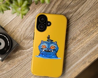 Yellow Tiger Demon Phone Case - K-pop Demon Hunters Fan Art - Bold Aesthetic K-Pop iPhone Cover - Korean Anime Style Gift