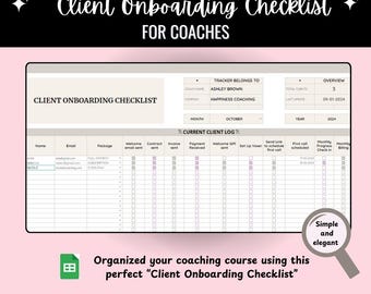 Checklist Spreadsheet for Coaches (Google Sheets)