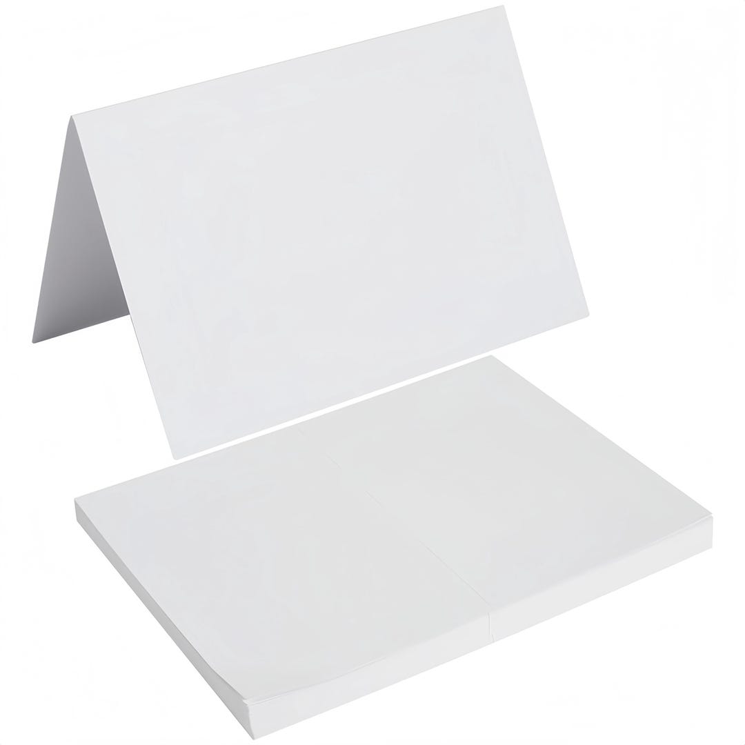 50 Pack Blank Folded Greeting Cards - 4x6 Inch, 250GSM White Cardstock For DIY Invitations & Thank Yous - View #4