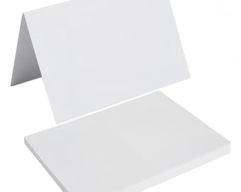 50 Pack Blank White Folded Cards: 5x7 Heavyweight Cardstock