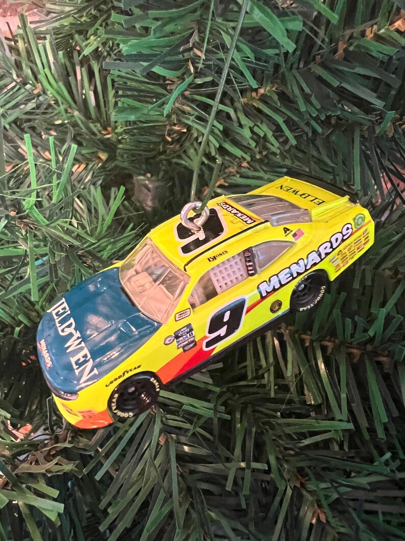 NASCAR 9 Brandon Jones Race Car Christmas Ornament Purchase Supports