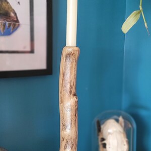 Handmade Wooden Candlestick Holder
