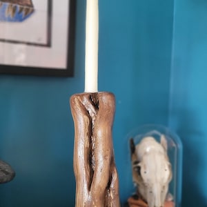 Handmade Wooden Candlestick Holder