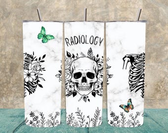 Emballage de gobelet droit skinny Tech de radiologie, technologie de radiologie, conception de sublimation de gobelet de radiologie, emballage médical, téléchargement numérique, fichier PNG