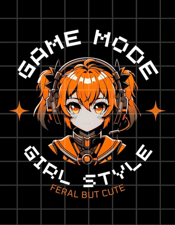 Cute Gamer Girl PNG for Sublimation, anime girl png, gamer gifts, gamer shirt design, gamer art, gamer girl hoodie design, anime clipart