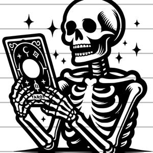 Skeleton svg, Tarot Card SVG and PNG Bundle - High-Quality 300 DPI Digital Download for Sublimation and Cutting Machines, Vector, skull svg