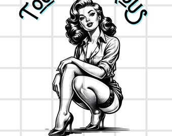 Retro Housewife png: PNG sublimazione sarcastica, png casalinga d'epoca, png sarcasmo, png umorismo per adulti, png sarcastico per maglietta e clipart, pinup