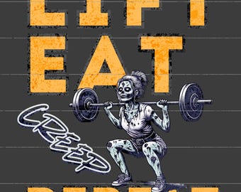 Gym Halloween png, zombie png pour chemise de sport, haltérophilie png, téléchargement numérique, sublimation de gym, fitness png, conception de chemise Zombie, clipart