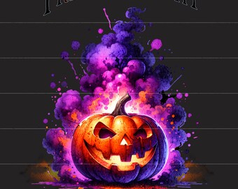 PNG de Jack-o'-Lantern espeluznante para camisetas de Halloween, calabaza png, camisetas de Halloween, clipart, sublimaciones, SOLO DESCARGA DIGITAL, horror png