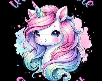 Licorne png, bébé licorne png, clipart licorne, licorne aquarelle, TÉLÉCHARGEMENT NUMÉRIQUE pour t-shirt licorne, tasses, sacs fourre-tout, clipart et plus encore.