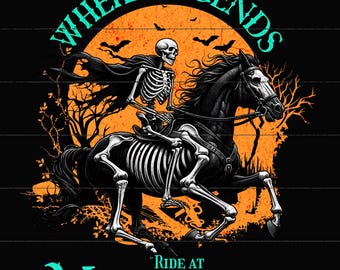 Cheval squelette png, png citrouille, png halloween pour chemises d'Halloween, png cheval, clipart, téléchargement numérique, horreur png, Halloweentown png
