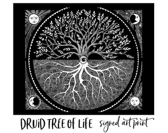 Druid Tree of Life, Fine Art Print, artist signed