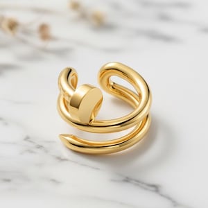 Sterling Silver Nail Ear Cuff – Luxury Inspired No Piercing Ear Wrap