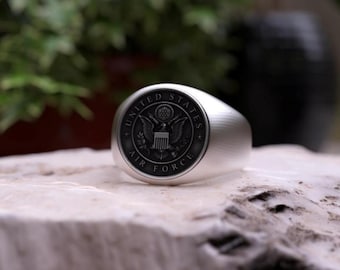 US Air Force Ring , USAF, 925 Sterling Silver, American Men Ring