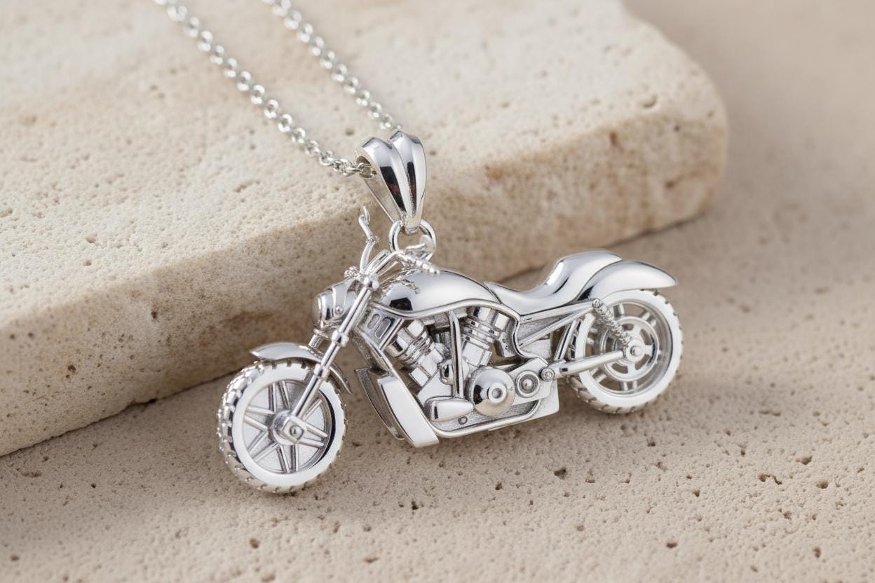 Gold harley pendant - Etsy 日本