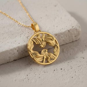 Pendentif Breloque Zodiaque En Or Massif 14 Carats - Fait Main - Environ 15 Mm - Neuf