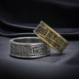 Samoan Maori Polynesian Amulet Pattern Ring, 925 Sterling Silver, Tribal Jewelry, Handmade Unisex, Unique Statement Piece, Cultural Gift
