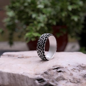 Celtic Trinity Knot Ring 925 Sterling Silver Handcrafted Irish Heritage Triquetra Symbol Unisex Spiritual Jewelry Gift