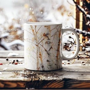 Birch Tree Coffee Mug White Tree Tea Cup Nature Lover Gift Nature Theme Housewarming Gift For Garden Lovers Gift For Her Tree Mug