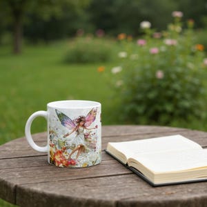 Fairy Coffee Mug Fairy Floral Butterfly Mug Cottagecore Mug Fairycore Whimsical Mug Fairy Gift Garden Fairy Coffee Lovers Fantasy Mug