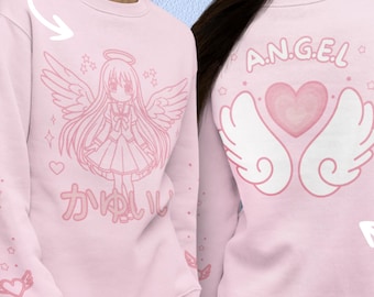 Kawaii Jojifuku Anime Angel Girl Sweatshirt Yume Kawaii Harajuku Fashion