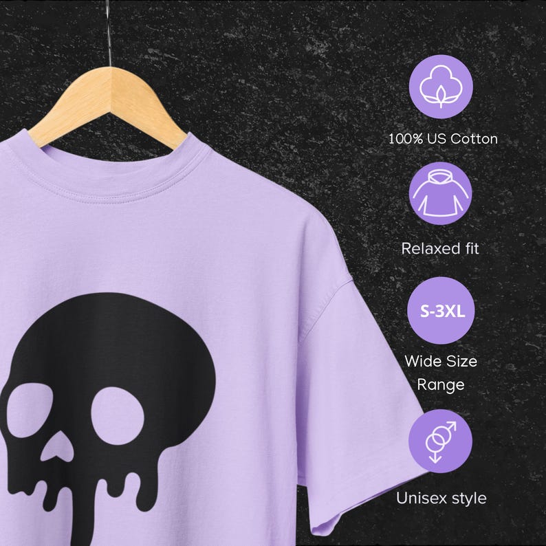 Pastel Goth Melty Black Skull Shirt Yami Kawaii Clothing Harajuku Aesthetics Cute Gothic Clothes Cotton tee-shirt Grunge Alt Emo Y2K Fashion
