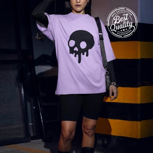 Pastel Goth Melty Black Skull Shirt Yami Kawaii Clothing Harajuku Aesthetics Cute Gothic Clothes Cotton tee-shirt Grunge Alt Emo Y2K Fashion