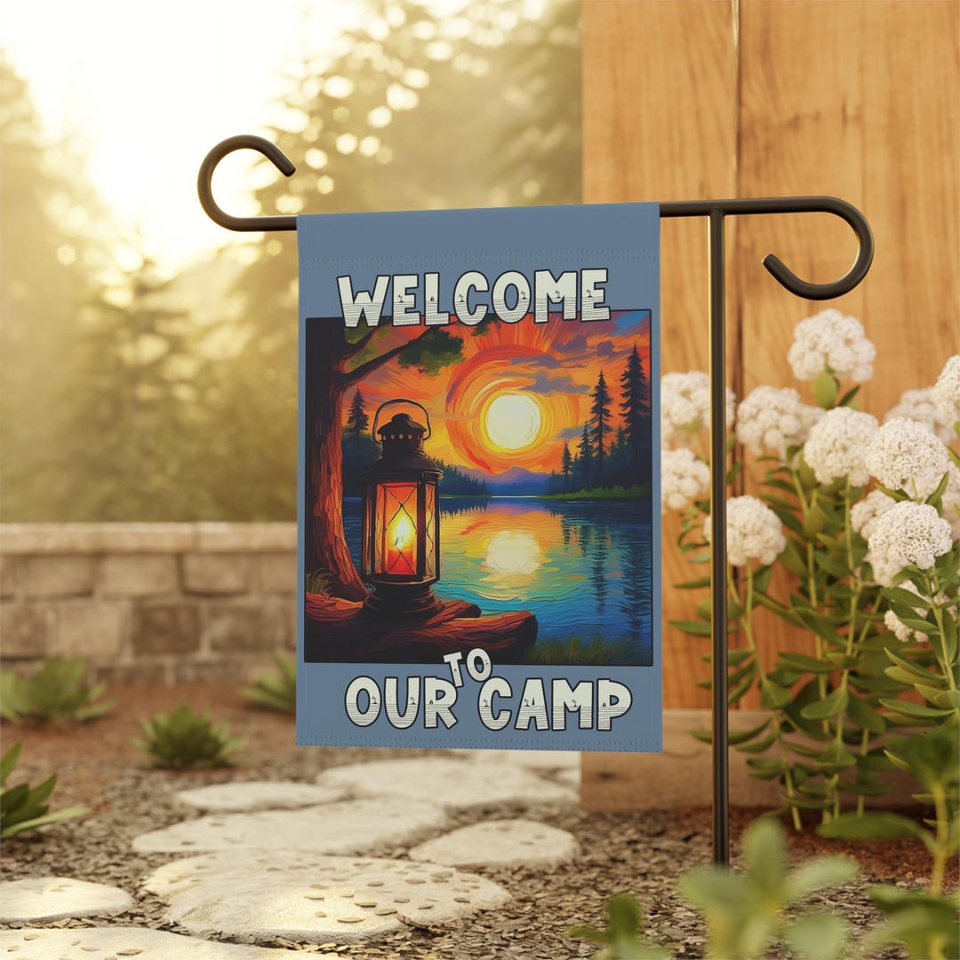 camp-welcome-banner-campsite-welcome-flag-coastal-beach-decor-cabin