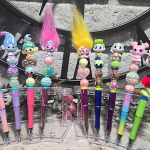 Trolls & Friends Customized Character Beaded Pens