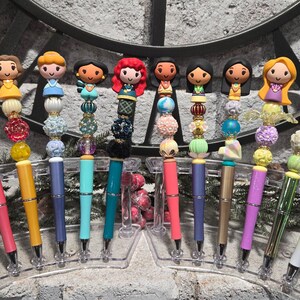 Disney Princess Inspired Character Beaded Pens