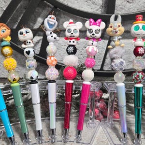 Winter Wonderland Disney Friends Character Beaded Pens