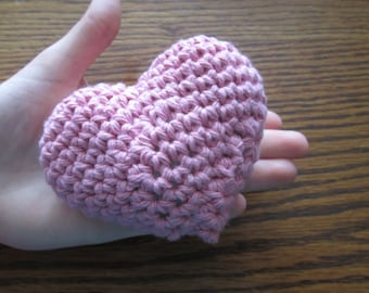 Medium 3 Dimensional Amigurumi Crochet Heart