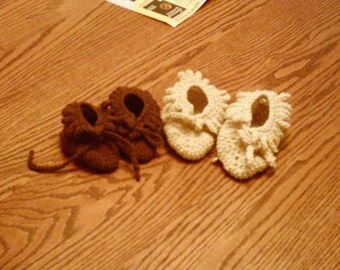 Säugling/Kleinkind Gestricken Mokassin Stil Füßlinge