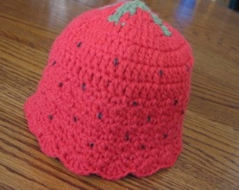 Strawberry Beanie - Flapper style