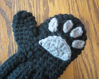 Paw Print Toddler Mittens