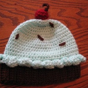 Mint Chocolate Chip Cupcake Beanie Hat
